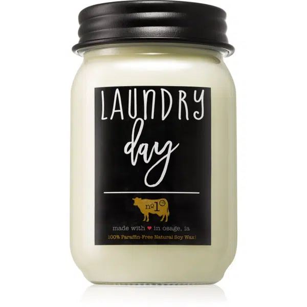 Milkhouse Candle Co. Farmhouse Laundry Day vonná sviečka Mason Jar 368 g