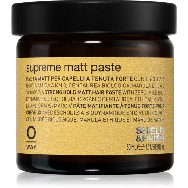 Oway Shield & Finish Supreme Matt Paste zmatňujúca stylingová pasta so strednou fixáciou 50 ml