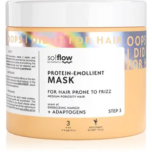 so!flow Medium Porosity Hair Protein-Emollient Mask maska na vlasy proti krepateniu 400 ml