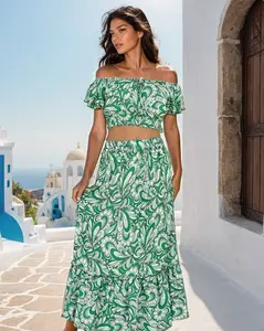 Letný dámsky komplet s potlačou