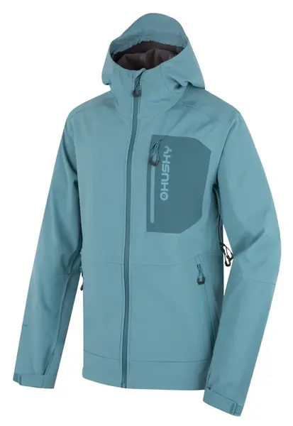 Husky  Samai M faded blue, L Pánska softshell bunda