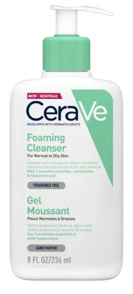 CERAVE Čistiaci penivý gél na normálnu až mastnú pleť 236 ml