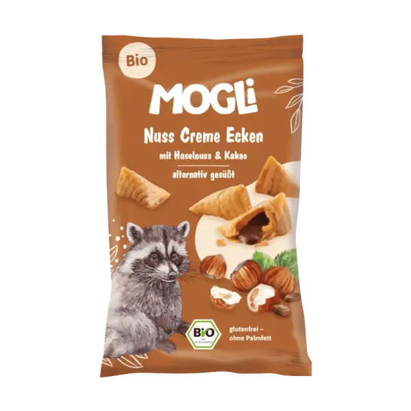 MOGLI BIO Plnené lieskovoorieškové taštičky 30 g