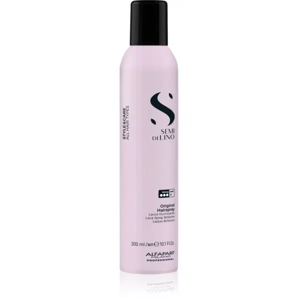 Alfaparf Milano Semi di Lino Style&Care Original Hairspray silný lak na vlasy pre lesk pre všetky typy vlasov 300 ml