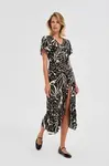 Marisse Viscose Dress With A Pattern, Black