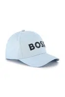 Dětská bavlněná kšiltovka BOSS modrá barva, s aplikací, J51681