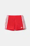 Dětské plavkové šortky adidas Performance červená barva, JX5038