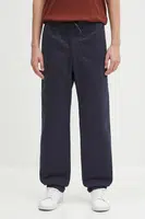 Bavlněné kalhoty A.P.C. pantalon chuck tmavomodrá barva, jednoduché, COGEW.H08408