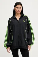 Mikina adidas Originals Teamgeist dámská, černá barva, vzorovaná, JY2585