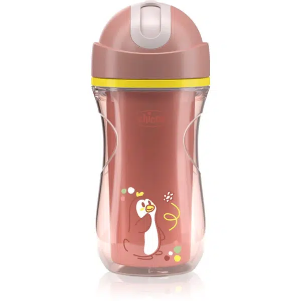Chicco Sport Cup 14m+ hrnek s brčkem Pink 266 ml