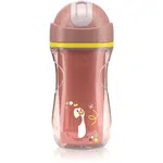 Chicco Sport Cup 14m+ hrnek s brčkem Pink 266 ml