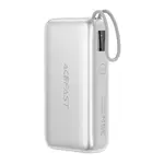 Acefast Powerbanka (M32) 10 000 mAh, USB-C + USB-C kabel, PD35W, stříbrná