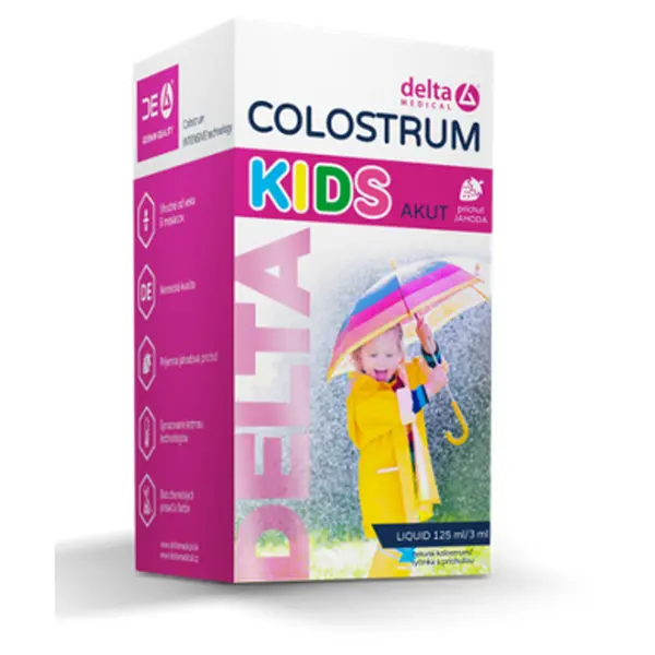 DELTA MEDICAL Colostrum kids AKUT sirup jahoda 125 ml
