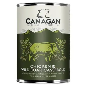 CANAGAN Chicken & wild boar casserole konzerva pro psy 400 g