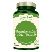 GREENFOOD NUTRITION Hořčík a zinek cheláty + vitamin D3 90 kapslí