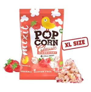 MIXIT Velký popcorn jahoda BIO 75 g