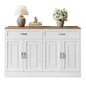 Modenvie SIDEBOARD z dřevotřísky, 120/35/80,5 cm, bílá a v dekoru dřeva
