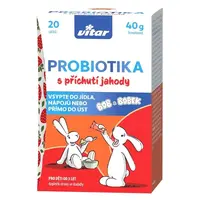 VITAR Probiotika Bob a Bobek s příchutí jahody 20 x 2 gramů