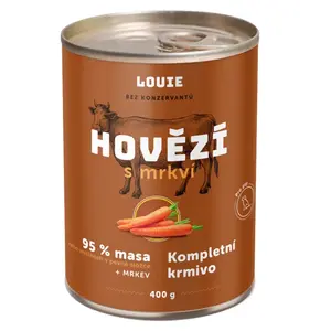 LOUIE Konzerva pro psy hovězí s mrkví 400 g