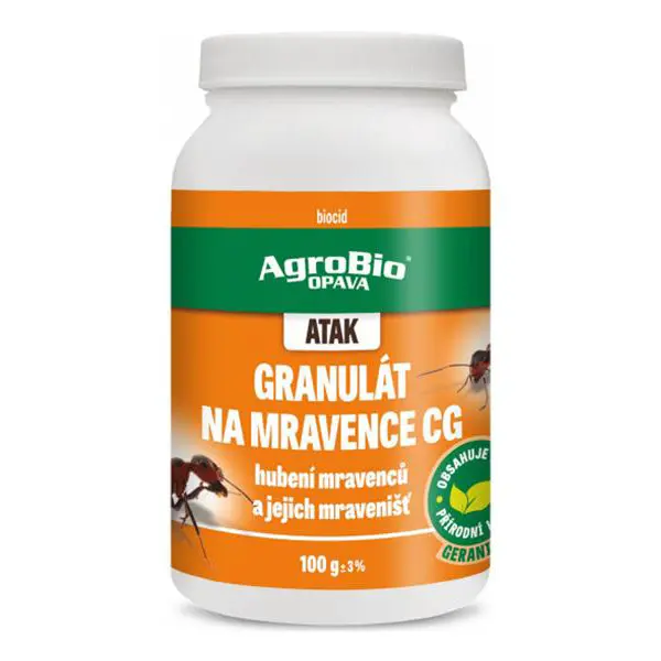Granule proti mravencům AGROBIO Atak CG 100g