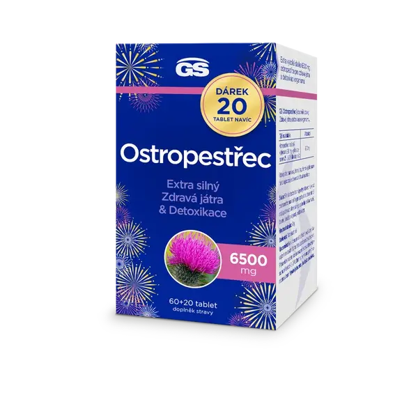 GS Ostropestřec 6500 mg 60+20 tablet