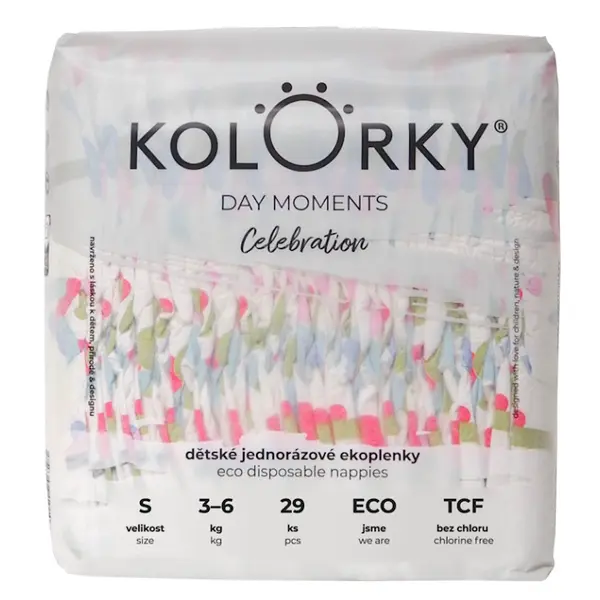 KOLORKY DAY Moments jednorázové EKO plenky S (3-6 kg) 29 kusů