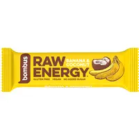 BOMBUS Raw energetická tyčinka banán a kokos 50 g