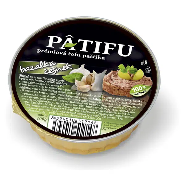 PATIFU Paštika bazalka a česnek 100 g