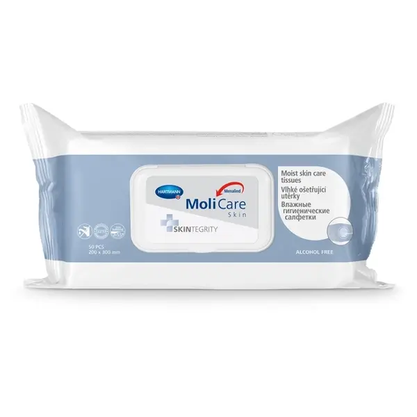 MOLICARE Skin vlhké ošetřující utěrky 50 kusů