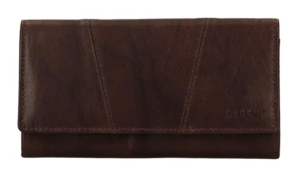 Dámská kožená peněženka Lagen PWL-388 Dark Brown