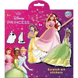 Vyškrabávací obrázky Disney Princezny - samolepky 5 ks