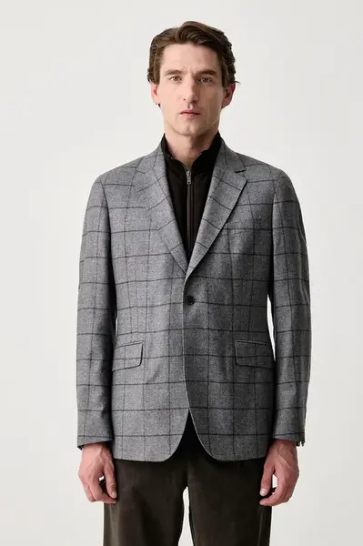 Hackett London  jednořadé sako pánské s vlnou