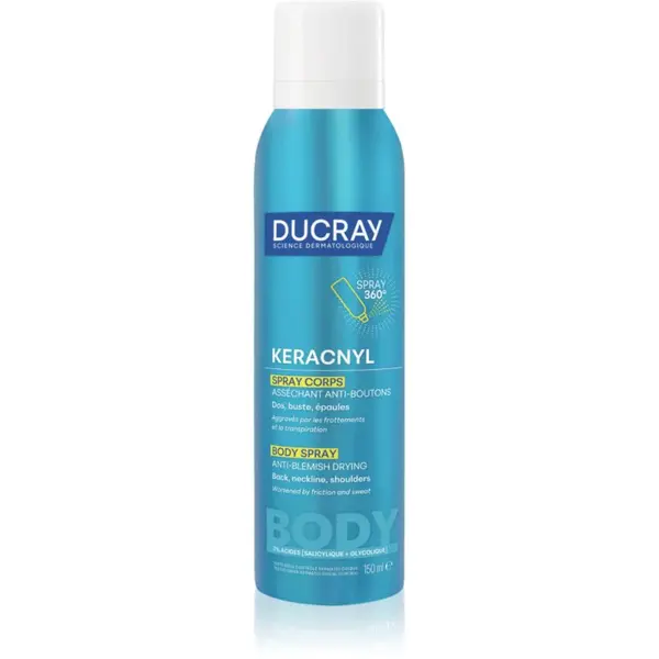 Ducray Keracnyl Body Spray Anti-blemish Drying tělový sprej proti akné 150 ml
