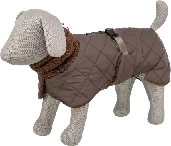 Kabát pro psy Trixie Minot Sherpa L 55 cm hnědý