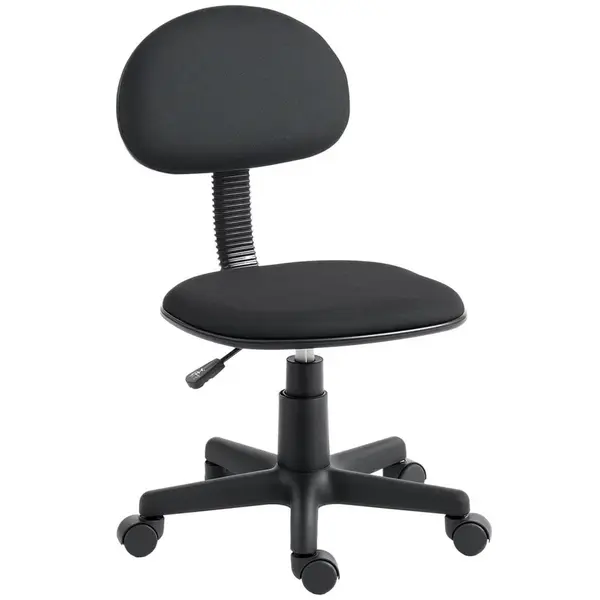 HOMCOM KANCELÁŘSKÁ židle, polyester, černá