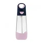B.BOX Láhev na pití s brčkem indigo/růžová 9m+ 600 ml
