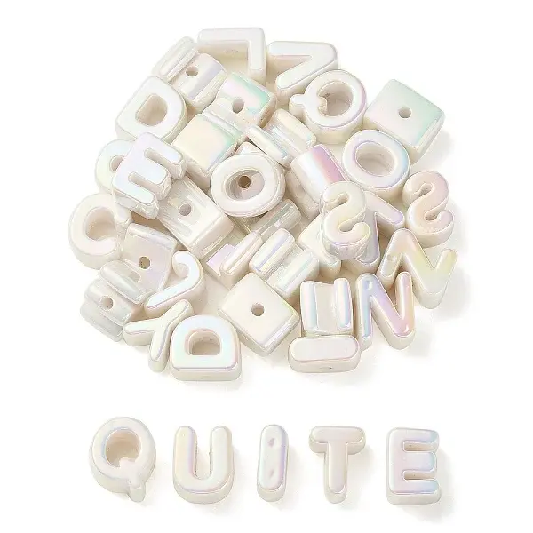 UV Plating Rainbow Iridescent Acrylic Beads
