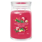 YANKEE CANDLE Signature Vonná svíčka velká 2 knoty Holiday Cheer 567 g