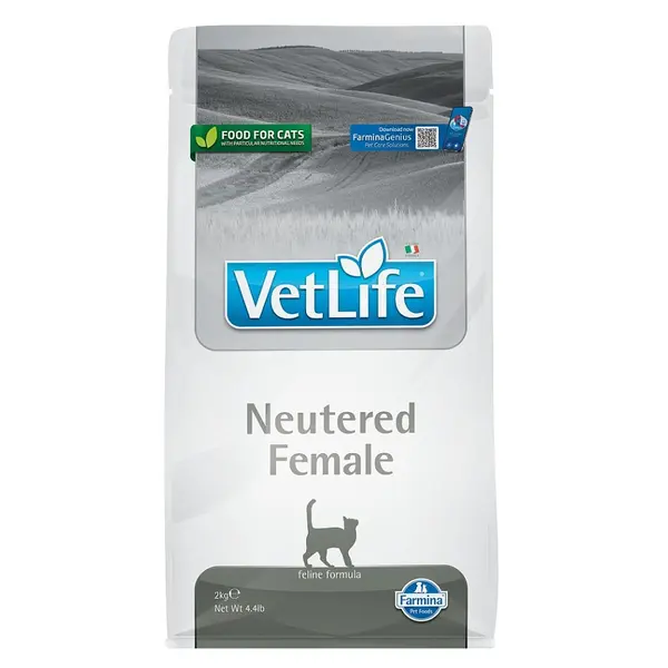 VET LIFE Natural Neutered Female granule pro kastrované kočky, Hmotnost balení: 2 kg