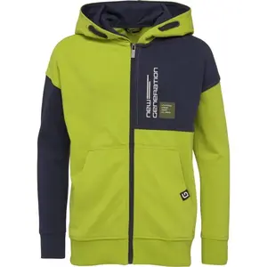 Lewro HAYCROFT Chlapecká celorozepínací mikina, světle zelená, velikost 140-146