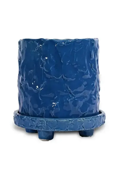 Květináč s podstavcem Byon x Emma Widell, Muddy 18 cm S modrá barva