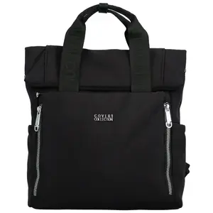 Trendy dámský textilní batoh Coveri Andor, černý