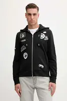 Mikina Michael Kors pánská, černá barva, s kapucí, vzorovaná, CF552V04MY