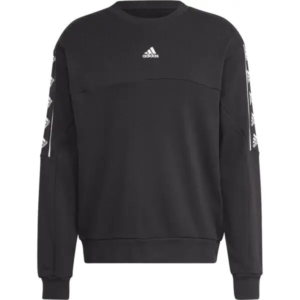adidas BRAND LOVE SWEATSHIRT Pánská mikina, černá, velikost XXL