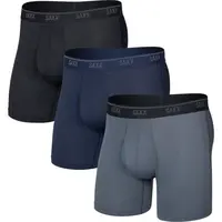 SAXX QUEST QUICK-DRY MESH BOXER BRIEF FLY 3PK Pánské boxerky, černá, velikost