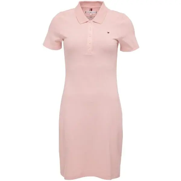 Tommy Hilfiger 1985 SLIM PIQUE POLO DRESS Dámské šaty, růžová, velikost