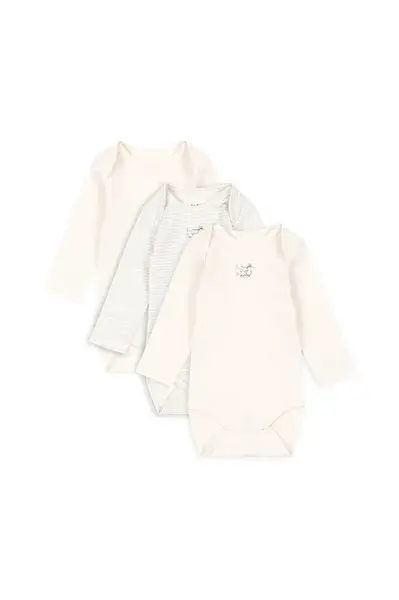 Kojenecké body Fanga Fontana FIO STRIPE 3 PACK LS BODY OCS 3-pack