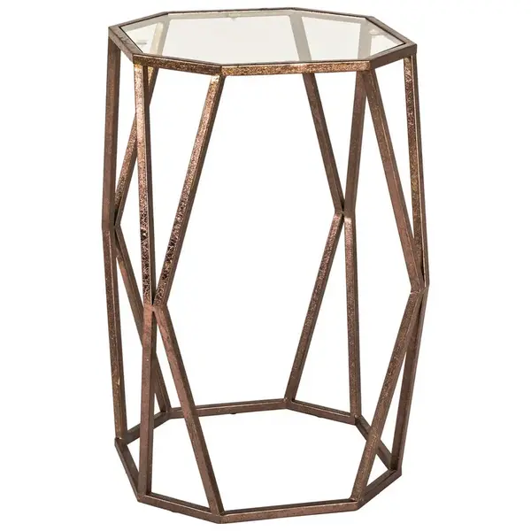 Ambia Home ODKLÁDACÍ STOLEK, bronzová