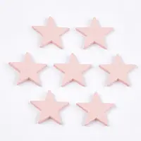 Painted Natural Wood Beads