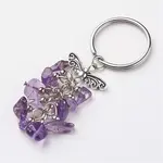 Natural Amethyst Keychain